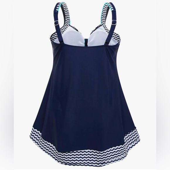 Danify Women's Vintage Style Pin Up Swim Dress - size 28 - Picture 3 of 9